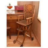 Antique Oak High Chair