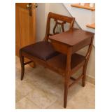 Vintage Telephone Bench / Table (Harp Style Back)