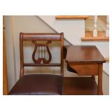 Vintage Telephone Bench / Table (Harp Style Back)
