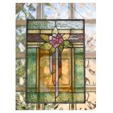 Pair of Stained Glass Panels