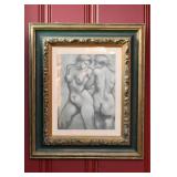 Framed Nude Artwork  