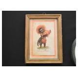 Black Americana Postcard, Framed