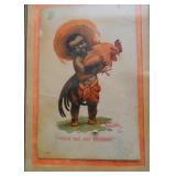 Black Americana Postcard, Framed