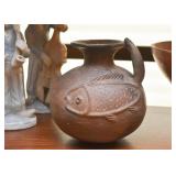 Pottery Vessel with Fish
