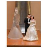Frosted Glass Bell, Wedding Topper