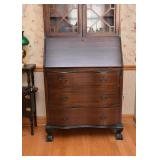 Antique Secretary with Display Hutch