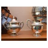 Silver Plate Creamer & Sugar Bowl