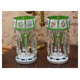 Antique Victorian Glass Lusters