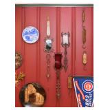 Cast Iron Arrows with Stained Glass Inserts, Brass Spring Scales