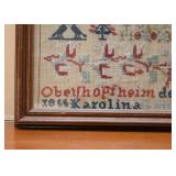 Framed Antique Needlepoint Sampler