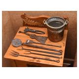 Copper Pot & Hand Forged Tools / Utensils