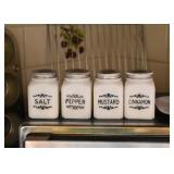 Milk Glass Spice Jars