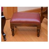 Vintage Footstool with Nailhead Trim