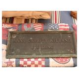 Anna Garrity Kilbane Building Plaque