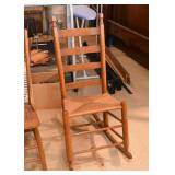 Ladderback Rocking Chair with Rush Seat