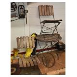 Outdoor / Garden Slatted Bistro Table & Chairs