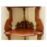 Antique / Vintage Wood Corner Display Shelf