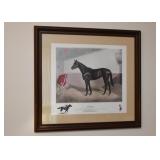 Framed Horse Racing Print (Ruffian), Signed