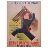 Vintage Loterie Nationale / Grand Prix de Paris Horse Racing Poster