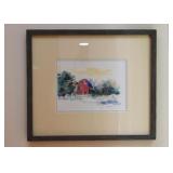 Framed Watercolor / Artwork, Signed by Artist
