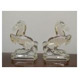 Glass Horse Bookends