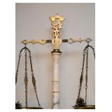 Vintage Brass & Marble Justice Scale / Scales of Justice