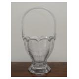 Vintage Etched Glass Wedding Basket