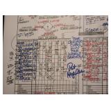 Chicago Cubs World Series Scorecard, Framed