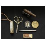 Pendants, Medallions, Vintage Scissors, Canon Figurine, Money Clip