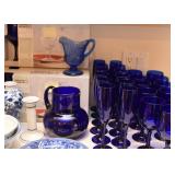 Cobalt Blue Stemware, Pitchers
