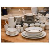 Noritake China Set (Galaxy Pattern - White with Silver Detail)