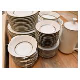 Noritake China Set (Galaxy Pattern - White with Silver Detail)