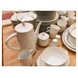 Noritake China Set (Galaxy Pattern - White with Silver Detail)