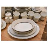 Noritake China Set (Galaxy Pattern - White with Silver Detail)