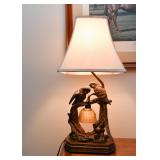 Metal Table Lamps with Parrots