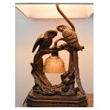Metal Table Lamps with Parrots