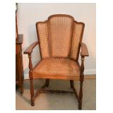 Vintage Chair with Cane Back & Seat