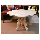 Marble Top Table (White Painted Base)