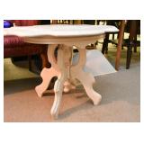 Marble Top Table (White Painted Base)