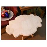 Marble Top Table (White Painted Base)