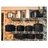 Stock Pots, Black Graniteware / Enamelware Pots & Pans
