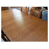 Mission Oak Dining Table & 6 Chairs by Stickley (2 Captain
