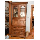 Antique Victorian Secretary with Display Hutch