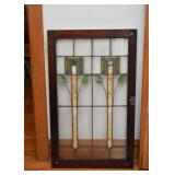 Pair of Stained Glass Windows (or cabinet doors)