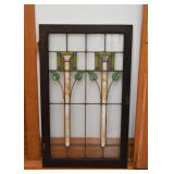 Pair of Stained Glass Windows (or cabinet doors)