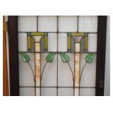 Pair of Stained Glass Windows (or cabinet doors)