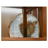 Agate Geode Bookends