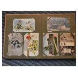Scrapbook Album with Postcards & Greeting Cards