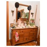 Lowboy Chest of Drawers / Dresser with Mirror
