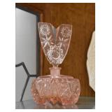 Pink Depression Glass Perfume Bottle
